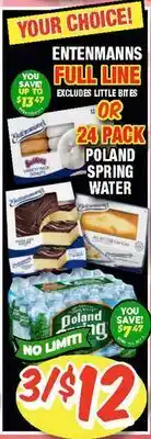 Western Beef ENTENMANN'S FULL LINE EXCLUDED LITTLE BITES OR POLAND SPRING WATER offer