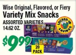 Western Beef Wise Original, Flavored, or Fiery Variety Mix Snacks offer