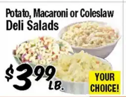 Western Beef Potato, Macaroni or Coleslaw Deli Salads offer