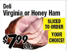 Western Beef Deli Virginia or Honey Ham offer