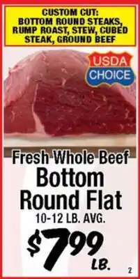 Western Beef Fresh Whole Beef Bottom Round Flat offer