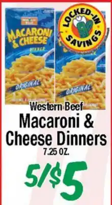 Western Beef Western Beef Macaroni & Cheese Dinners offer