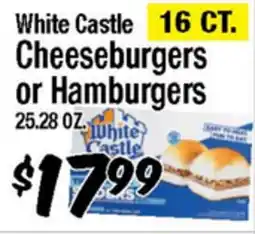 Western Beef White Castle Cheeseburgers or Hamburgers offer