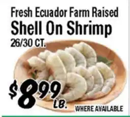 Western Beef Fresh Ecuador Farm Raised Shell On Shrimp offer