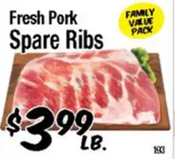 Western Beef Fresh Pork Spare Ribs offer