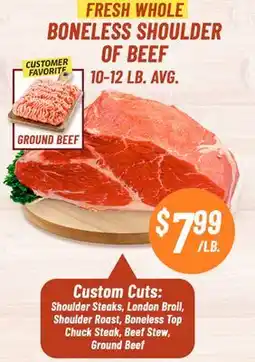 Western Beef FRESH WHOLE BONELESS SHOULDERS OF BEEF offer