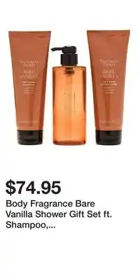 Victoria's Secret Body Fragrance Bare Vanilla Shower Gift Set ft. Shampoo, Conditioner, & Cleanser offer