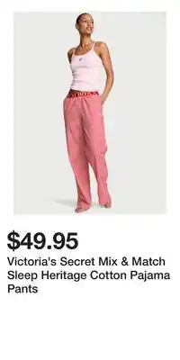 Victoria's Secret Victoria's Secret Mix & Match Sleep Heritage Cotton Pajama Pants offer