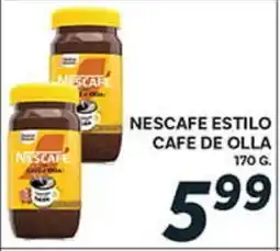 El Paso Grande NESCAFE ESTILO CAFE DE OLLA offer