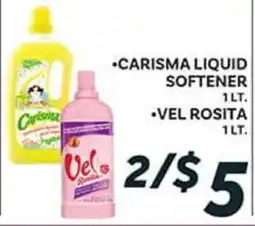 El Paso Grande CARISMA LIQUID SOFTENER 1 LT. • VEL ROSITA 1 LT offer