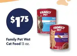 Family Dollar Family Pet Wet Cat Food offer