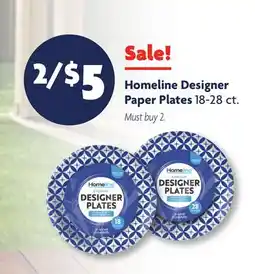 Family Dollar Homeline Designer Paper Plates offer