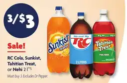 Family Dollar RC Cola, Sunkist, Tahitian Treat, or Nehi offer