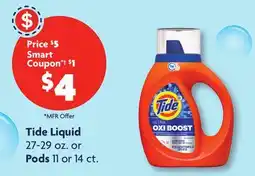 Family Dollar Tide Liquid 27‑29 oz. or Pods 11 or 14 ct offer