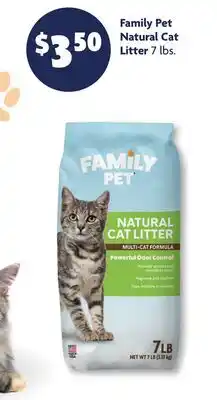 Family Dollar Family Pet Natural Cat Litter offer