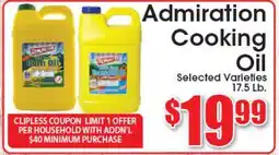 Supremo Foods Inc Admiration Cooking Oil offer