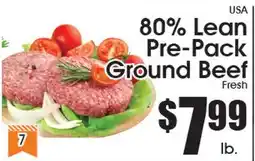 Supremo Foods Inc 80% Lean Pre-Pack Ground Beef offer
