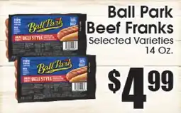 Supremo Foods Inc Ball Park Beef Franks offer