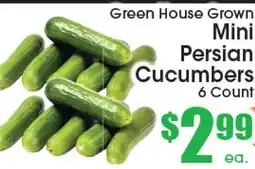 Supremo Foods Inc Green House Grown Mini Persian Cucumbers offer