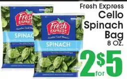 Supremo Foods Inc Fresh Express Cello Spinach Bag offer