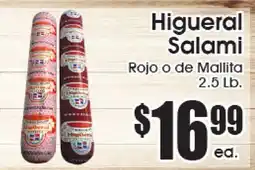 Supremo Foods Inc Higueral Salami offer