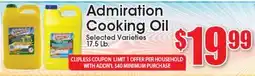 Supremo Foods Inc Admiration Cooking Oil offer
