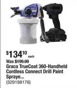 The Home Depot Graco TrueCoat 360-Handheld Cordless Connect Drill Paint Sprayer with Small Project Cup offer