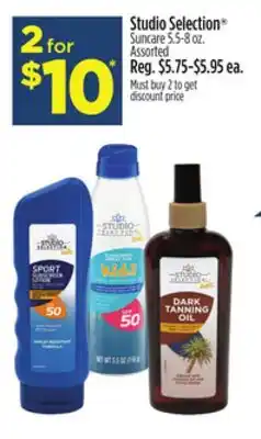 Dollar General Studio Selection Suncare offer
