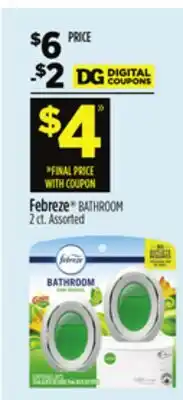 Dollar General Febreze BATHROOM offer