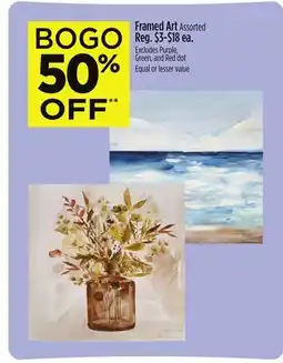Dollar General Framed Art offer