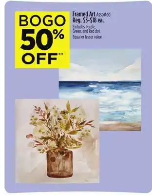 Dollar General Framed Art offer