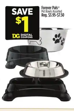 Dollar General Forever Pals Pet Bowls offer