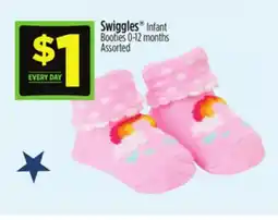 Dollar General Swiggles Infant Booties offer