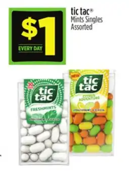 Dollar General tic tac Mints Singles offer