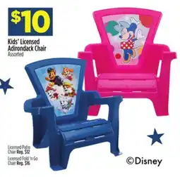 Dollar General Kids' Licensed Adirondack Chair offer