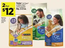 Dollar General Purina Cat Chow or Kitten Chow offer