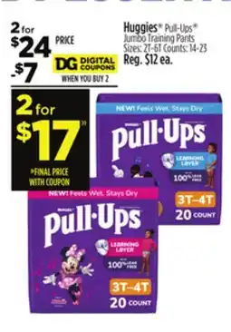 Dollar General Huggies Pull-Ups Jumbo Training Pants offer