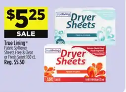 Dollar General True Living Fabric Softener Sheets offer