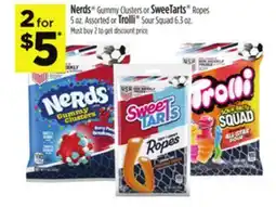 Dollar General Nerds Gummy Clusters or SweeTarts Ropes or Trolli Sour Squad offer