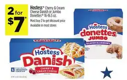 Dollar General Hostess Cherry & Cream Cheese Danish or Jumbo Donettes offer