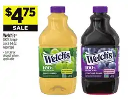 Dollar General Welch's 100% Grape Juice offer