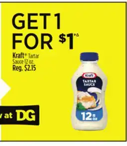 Dollar General Kraft Tartar Sauce offer