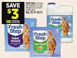 Dollar General Fresh Step Cat Litter Odor Shield, Light Weight or Gain Scented offer