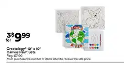 Michaels Creatology 10 x 10 Canvas Paint Sets offer