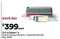 Michaels Cricut Maker 4 Smart Cutting Machine + Essentials Bundle offer