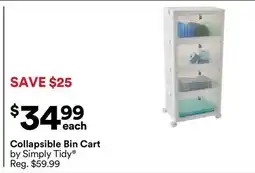 Michaels Collapsible Bin Cart by Simply Tidy offer