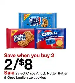 Target Sale Select Chips Ahoy!, Nutter Butter & Oreo family-size cookies offer