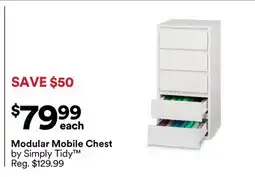 Michaels Modular Mobile Chest by Simply Tidy offer