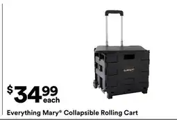 Michaels Everything Mary Collapsible Rolling Cart offer