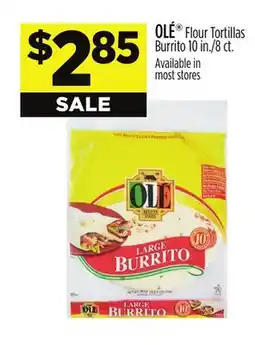 Dollar General OLÉ Flour Tortillas Burrito offer